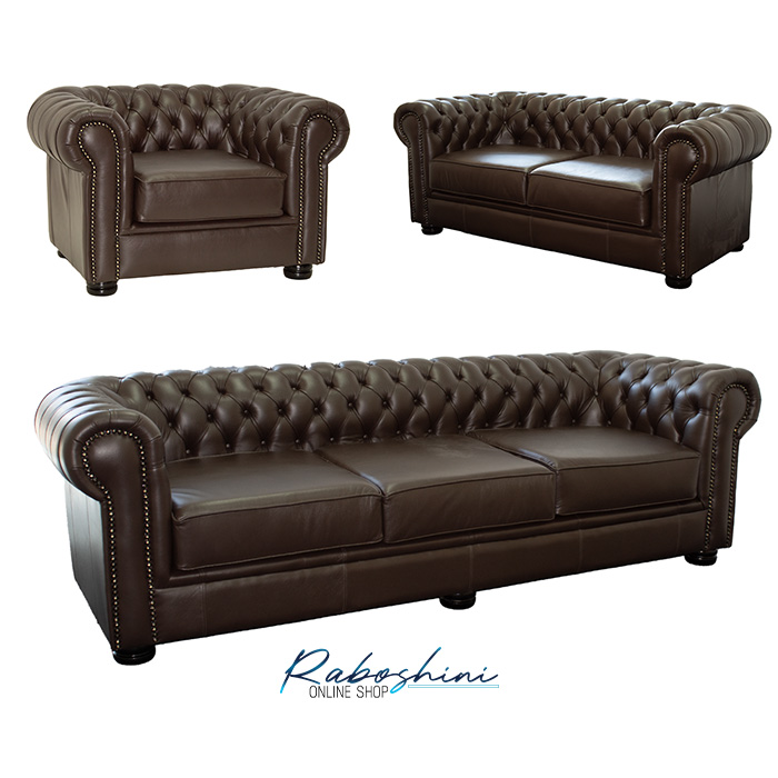 Chesterfield - Leather Set
